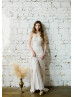 Strapless Ivory Lace Wedding Dress With Champagne Lining Strapless Ivory Lace Wedding Dress With Champagne Lining